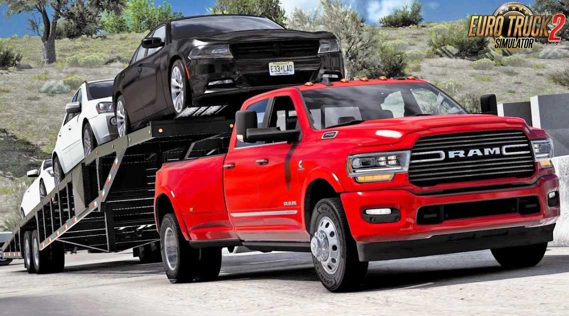 Dodge RAM 3500 (RVM)   Trailers v4.7 ETS2
