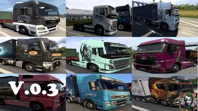 AI Truck Traffic Paint Job (by Joker) v0.3 (1.53) ETS2