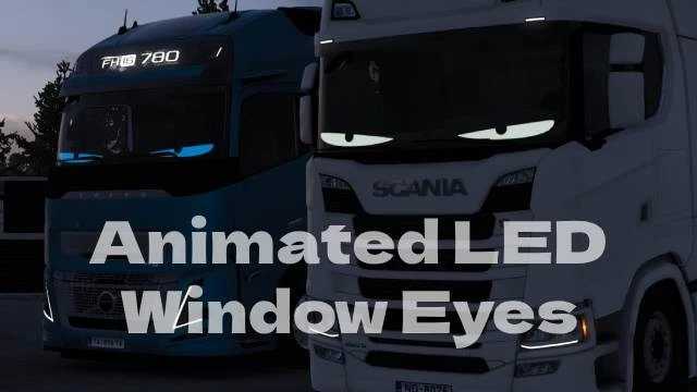 Animated LED Window Eyes v1.0 ETS2