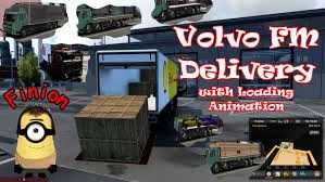 Volvo FM Delivery Truck with Load Animation DESBLOQUEADO 1.53 ETS2
