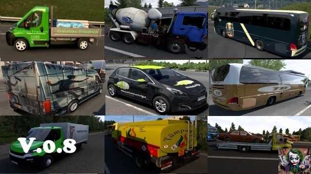 210 AI Traffic Vehicle Paint-Job Pack by Joker 1.53 ETS2