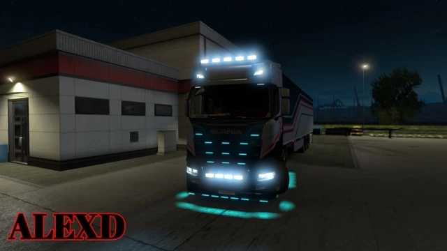ALEXD FLARE AND 10.000 K LIGHTS FOR ALL TRUCKS v1.0 ETS2