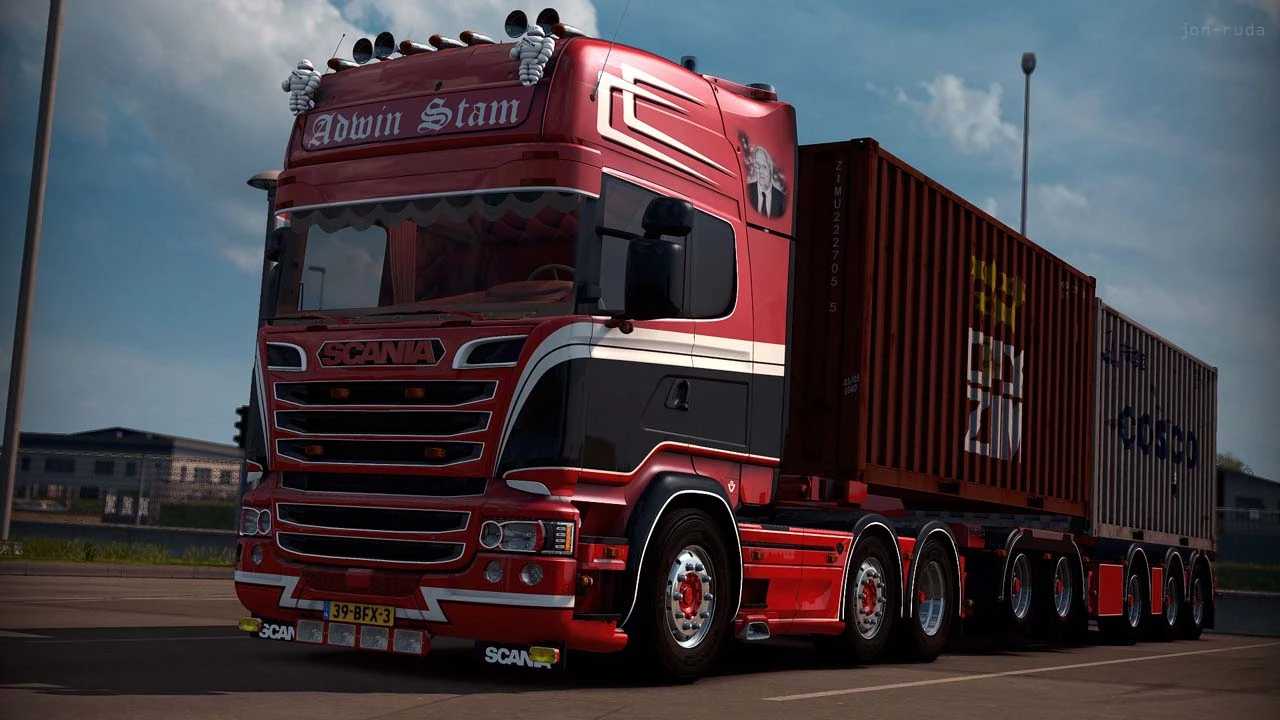 Scania R580 Adwin Stam   Trailer v7.0 1.54 ETS2