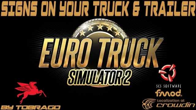 Signs on Your Truck and Trailer v1.0.6.20s ETS2
