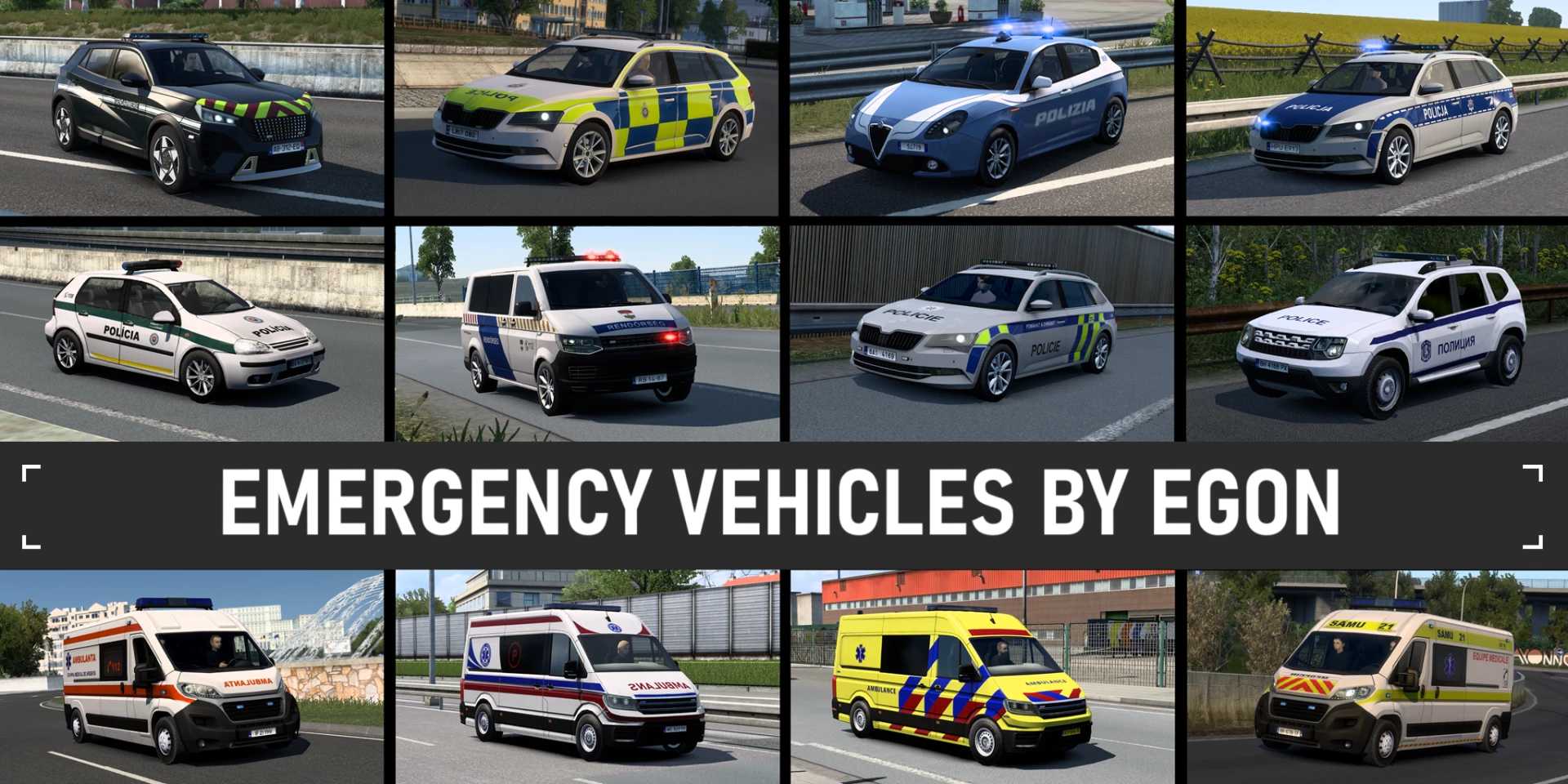Emergency vehicles by Egon v1.0 ETS2